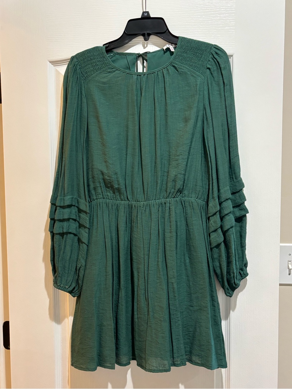 TCEC Dark Green Blouse with Elastic Detail